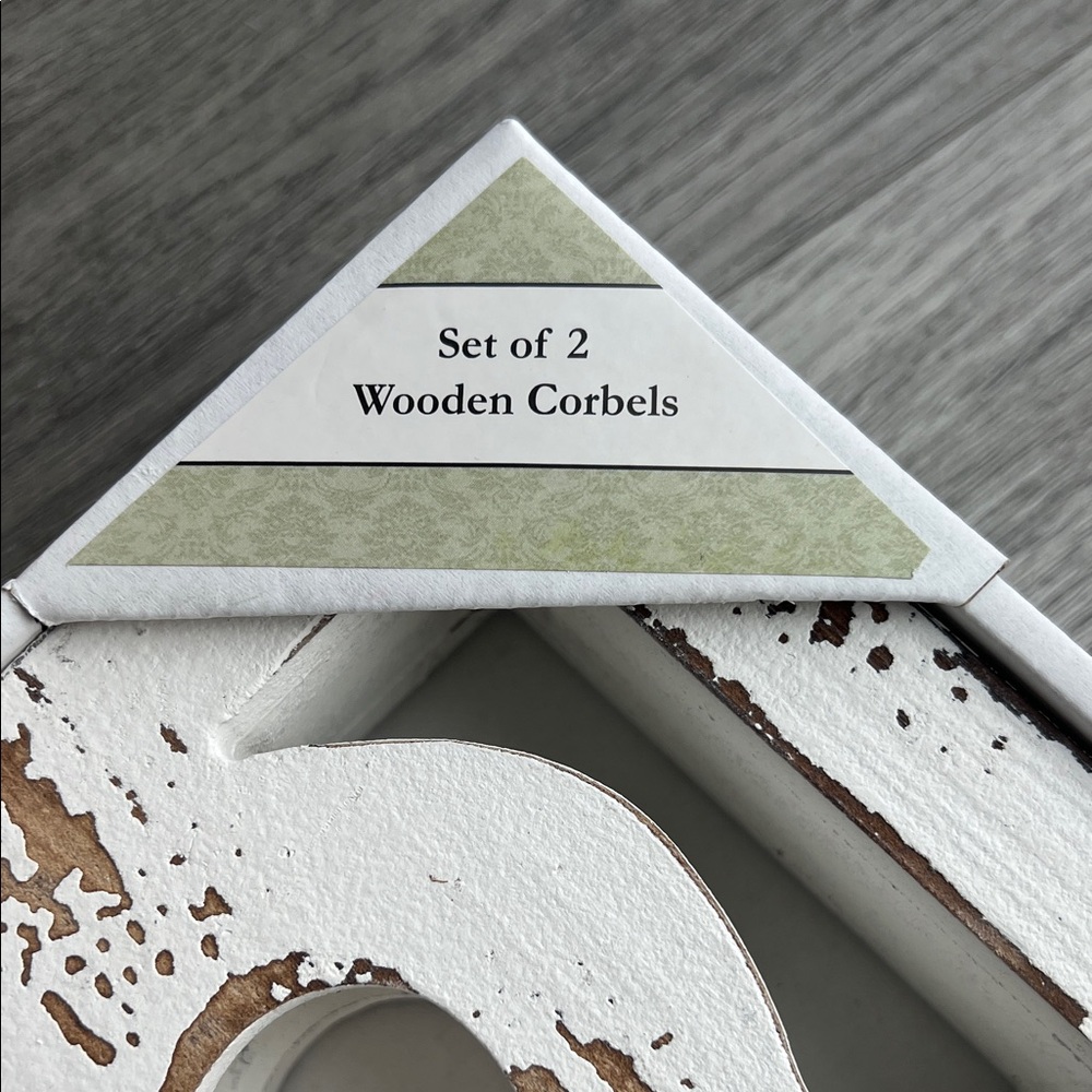 Art Décor Distressed Wood Wall Corbel 2-piece Set . - Picture 4 of 9
